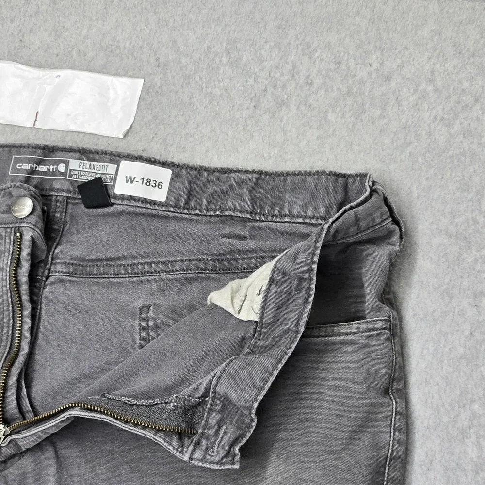 Carhartt Men Pants 40X32 Gray Straight Rigby Relaxed Fit 28